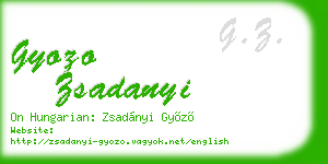 gyozo zsadanyi business card